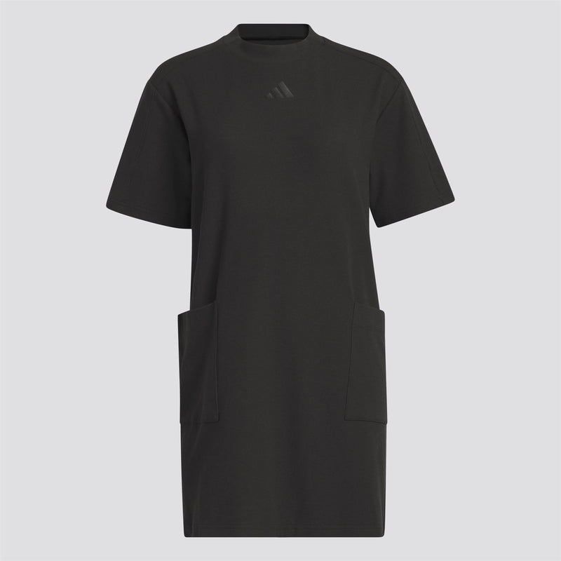 Womens Beyond The Course Loose Fit Mock Neck Dress Black