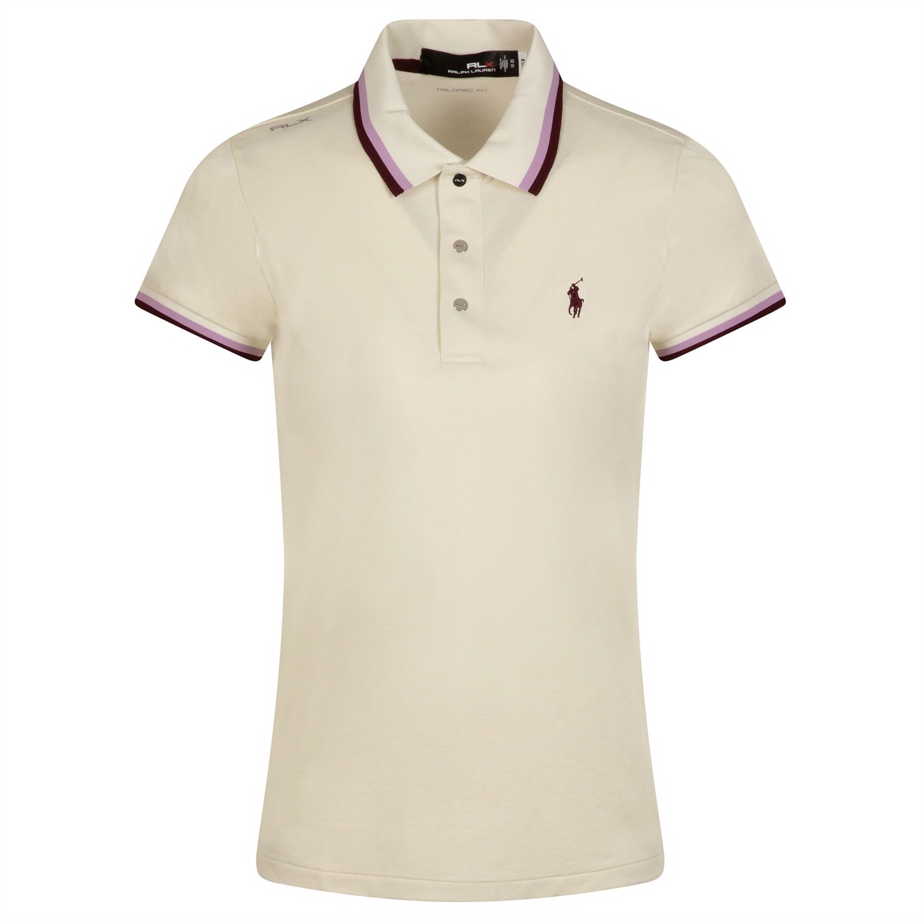 Womens Tour Pique Val Polo Chic Cream/Harvard Wine/Light Mauve