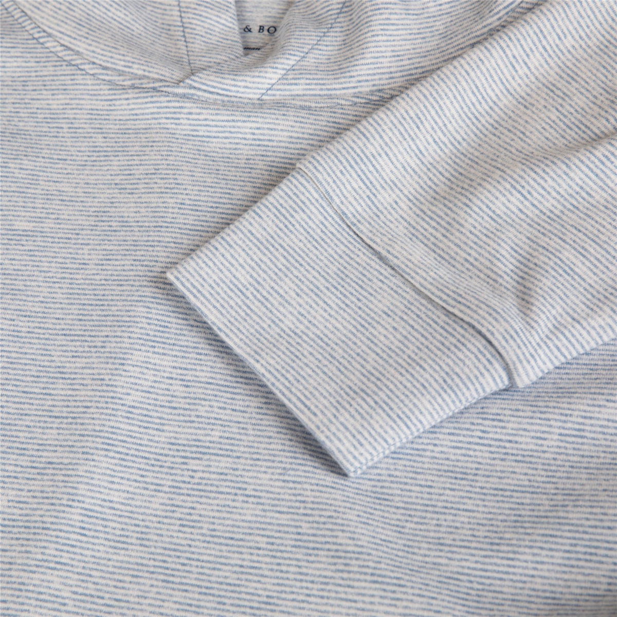 The Hamilton Hoodie Heathered Bedford/White