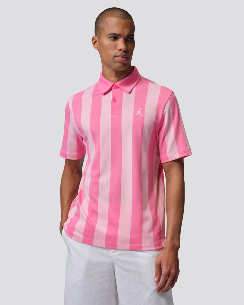 Jordan Dri-FIT Printed Golf Polo Pink Glow/White