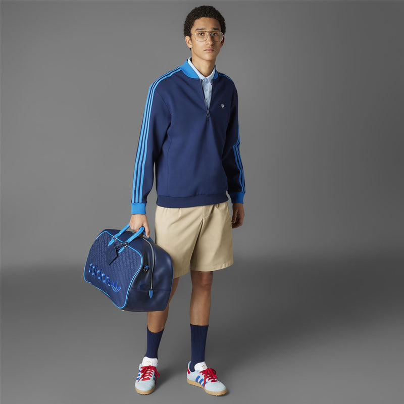 Three Stripes Quarter Zip Night Indigo