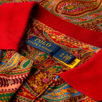 Polo Ralph Lauren Paisley Jersey Polo Shirt Ancient Madder Paisley