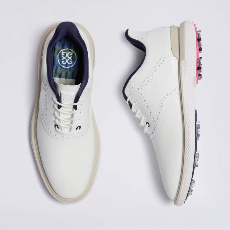 Gallivanter Leather Brogue Golf Shoes Snow/Stone