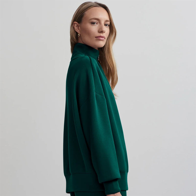 Womens Hawley Half Zip Sweat Forest