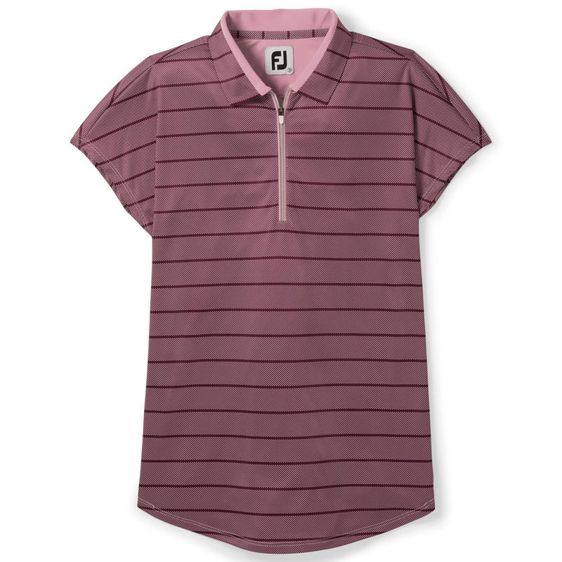 Womens Cap Sleeve Birdseye Shirt Fig/Pink