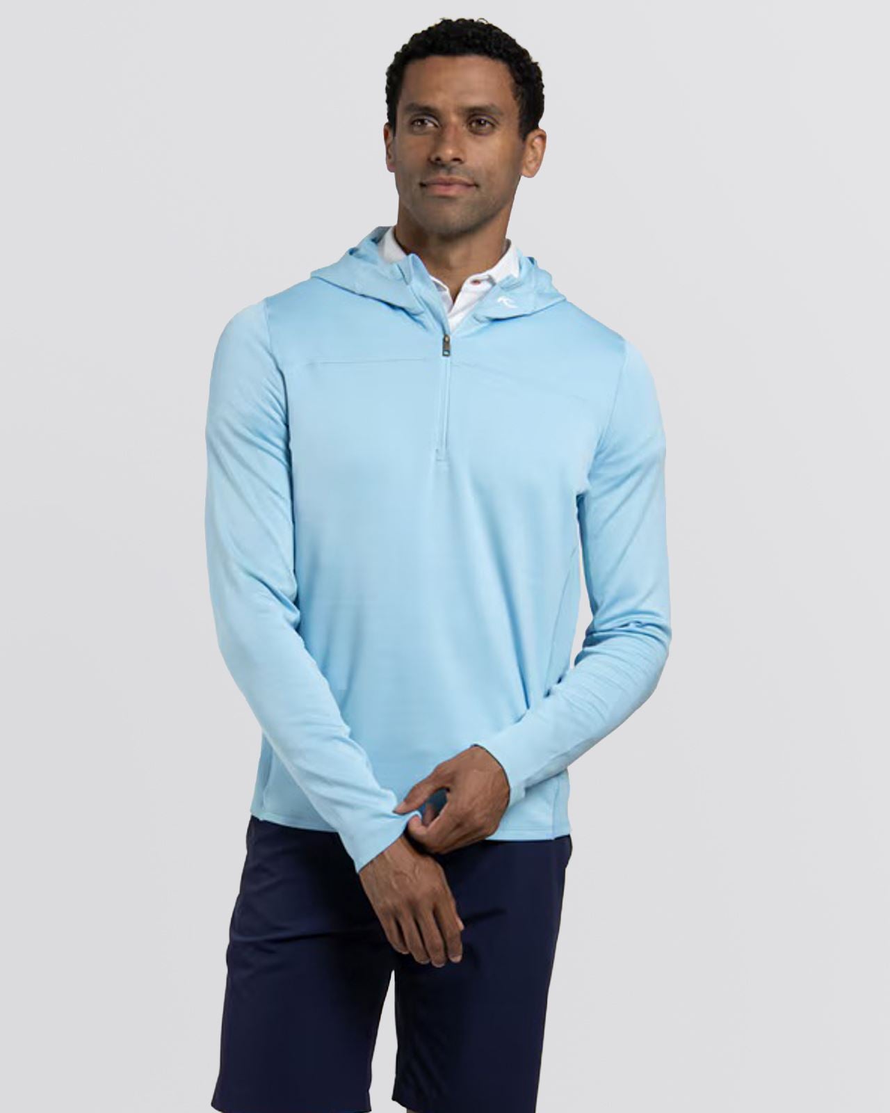 Liam Hooded Half Zip Poolside