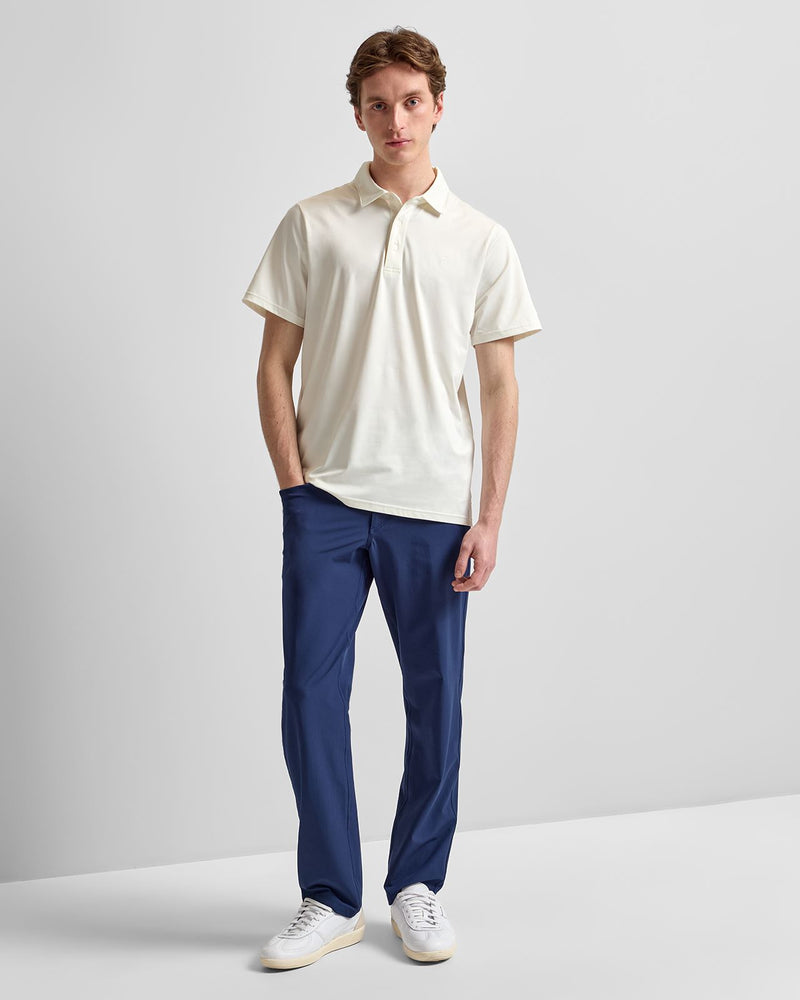 Jacquard Knit Polo Cream