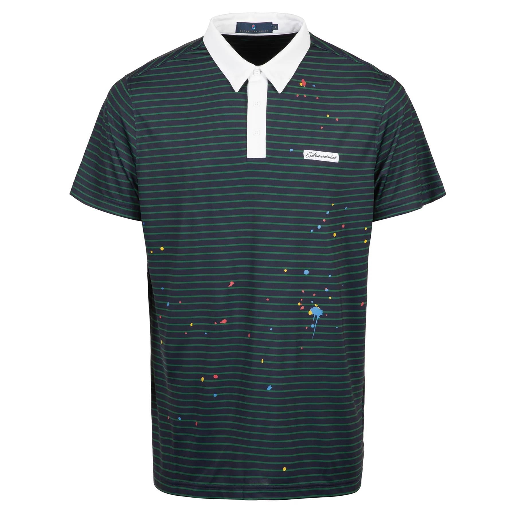 EXTRACURRICULAR Jackson Polo Eden Green Stripe | TRENDYGOLF USA