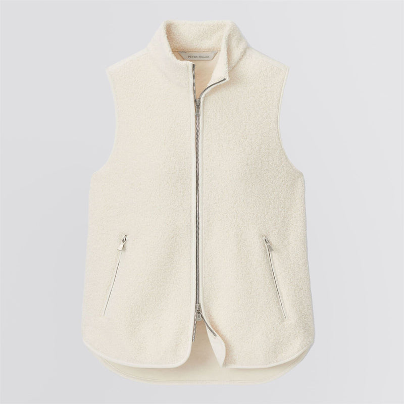 Womens Tilly Bonded Sherpa Vest Ivory
