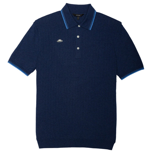 Union Recycled Rib Stripe Polo Navy - SU24