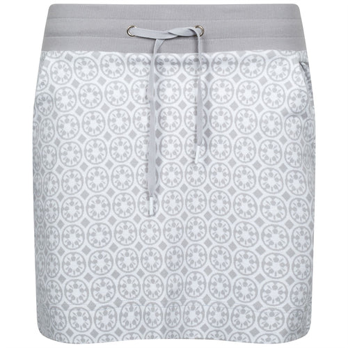 Womens Rose Jacquard Knit Skirt Grey/White Rose - AW22