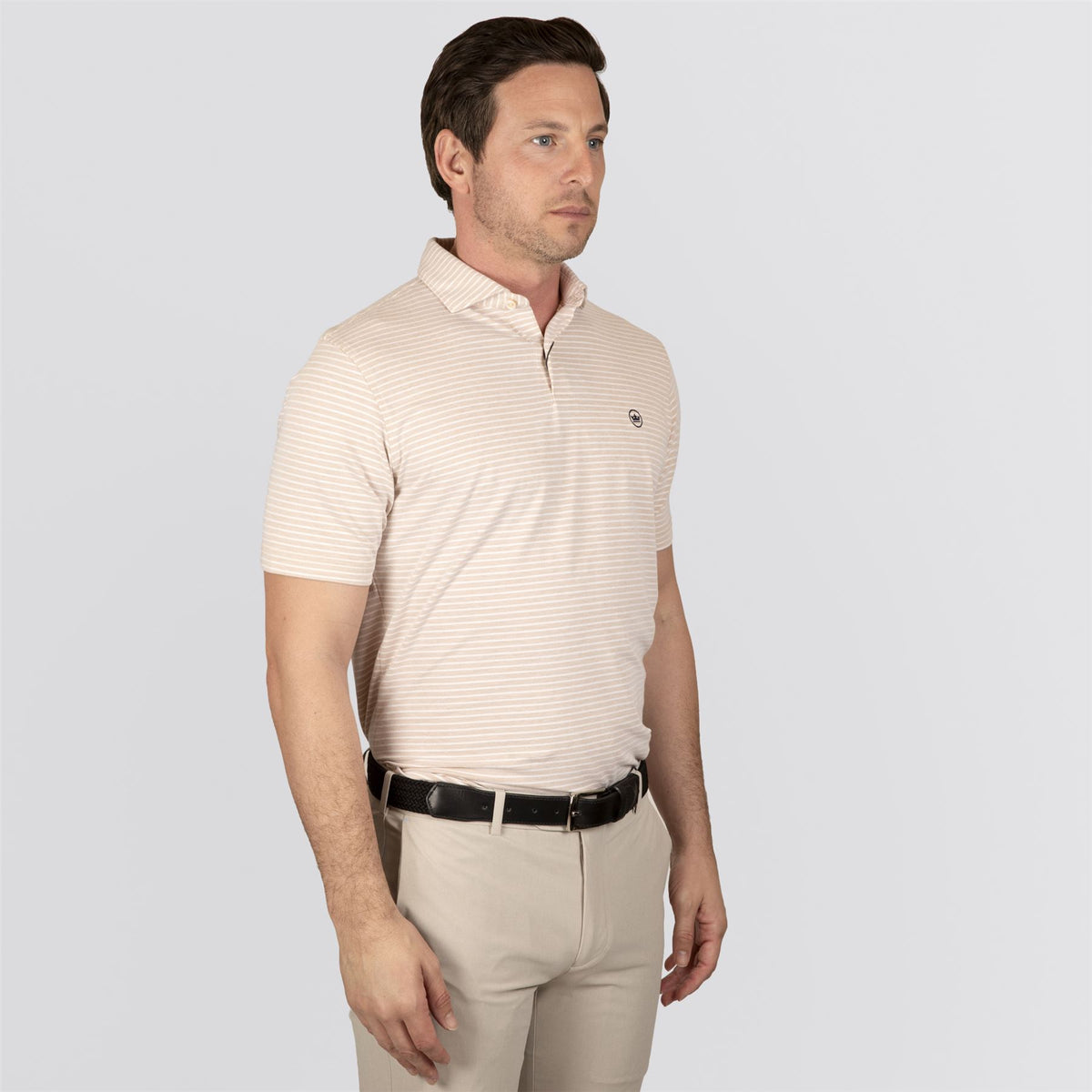 Albatross Stripe Cotton-Blend Pique Polo Summer Dunes