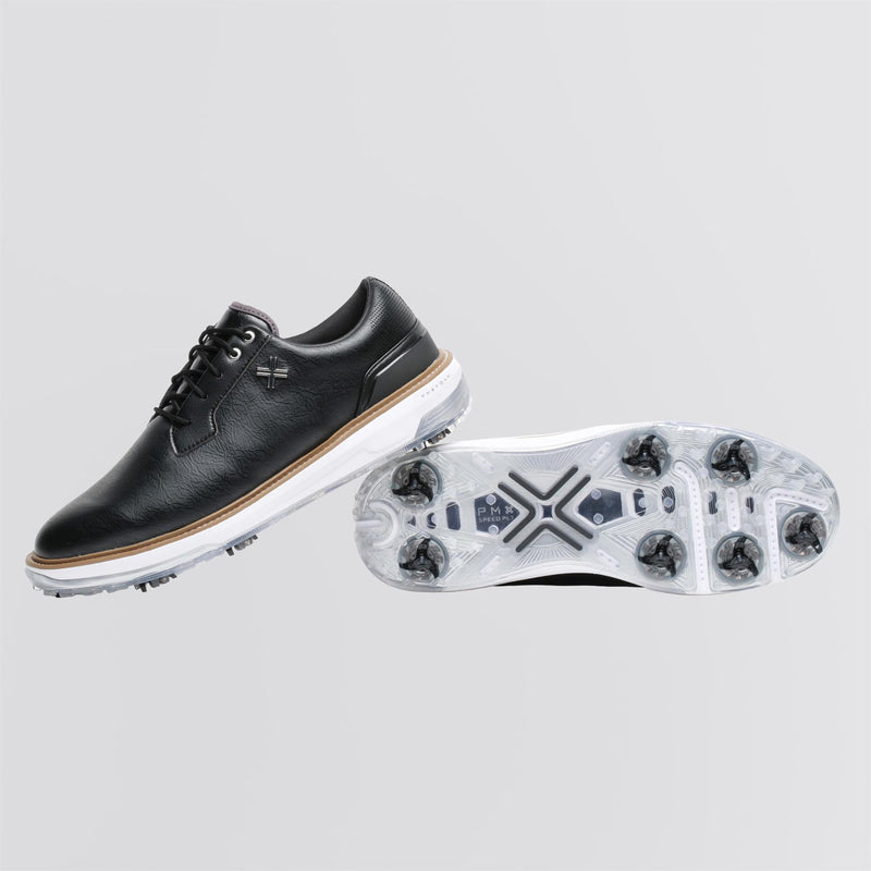 Reserve Classic Tour RS Spiked Golf Shoes Black/White/Tan
