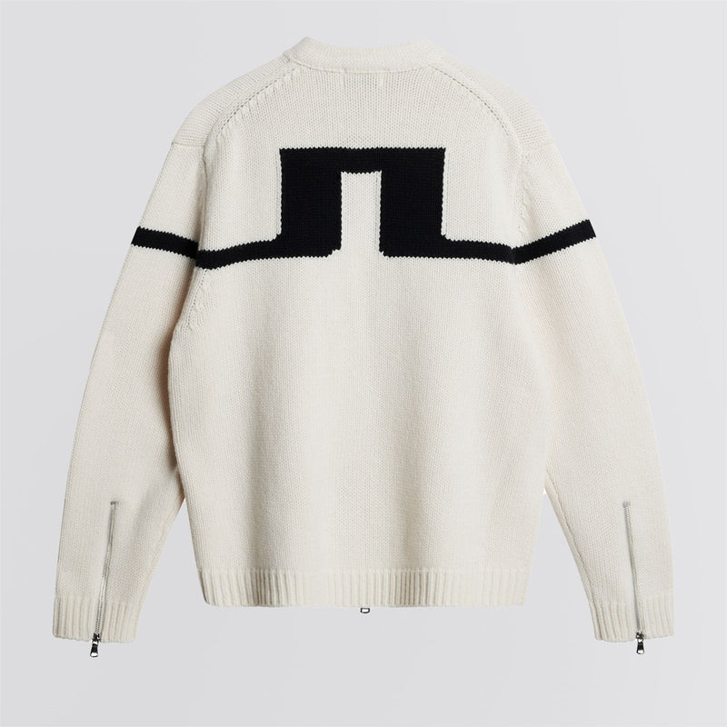 Kessler Biker Zip Knitted Jacket Moonbeam