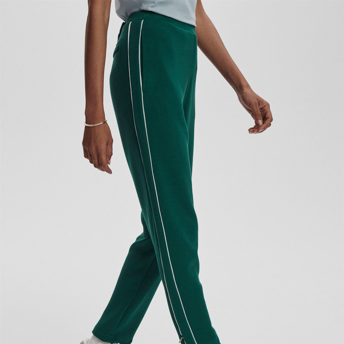 Womens The Slim 27.5 Piped Pants Forest