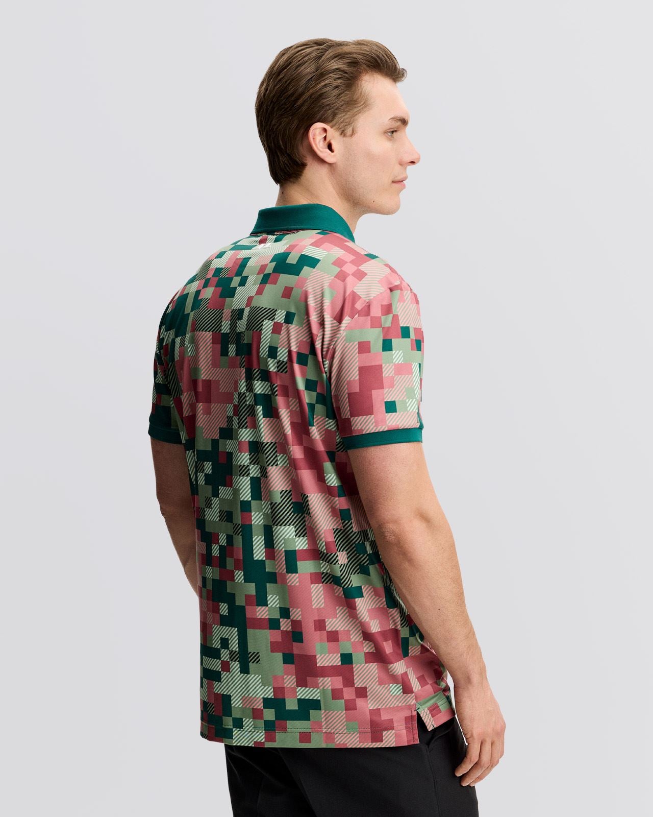 J.Lindeberg Bridger Tour Print Polo Tour 26 Multi | TRENDYGOLF USA