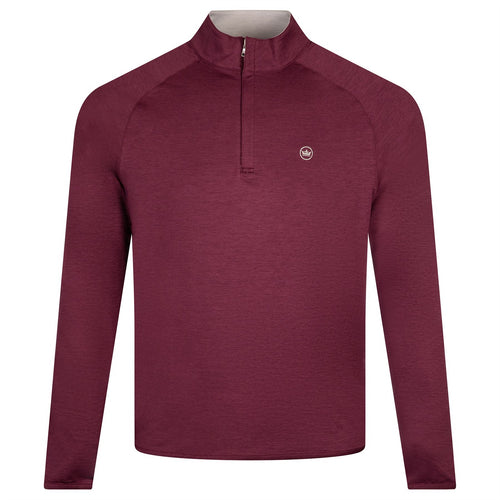 Stealth Performance Quarter Zip Merlot - AW23
