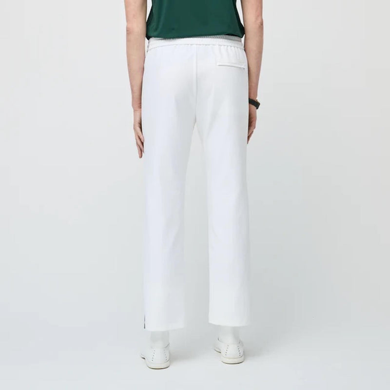 Womens Striped Sport Pants White/Pine Green