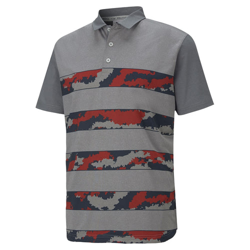 MATTR Volition Ghillie Polo Quiet Shade Heather/High Risk Red - AW22