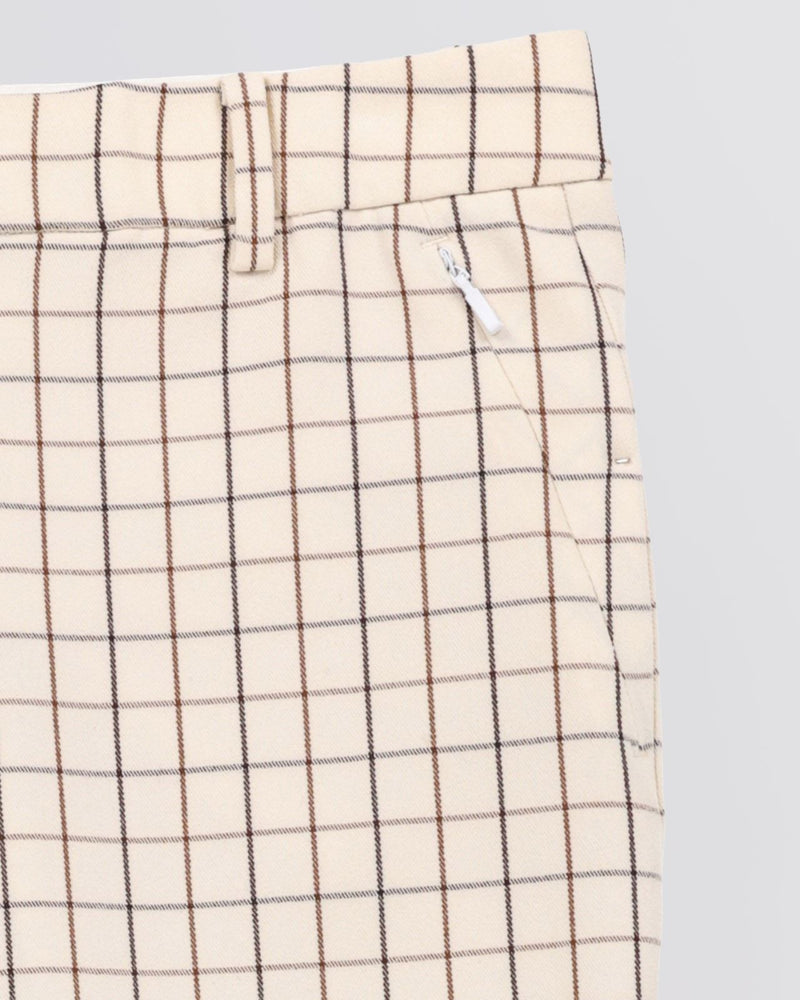 Womens Retro Check Sport Pant Cream Check