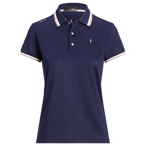 Womens Tailored Fit Jersey Polo Shirt Refined Navy/Peak Grey/Parchment Cream - AW23