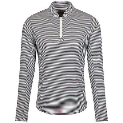 Womens Vista Stripe Lightweight Zip Sun Shirt Black/Ivory