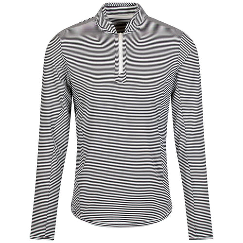 Vista Stripe Lightweight Zip Sun Shirt Black/Ivory
