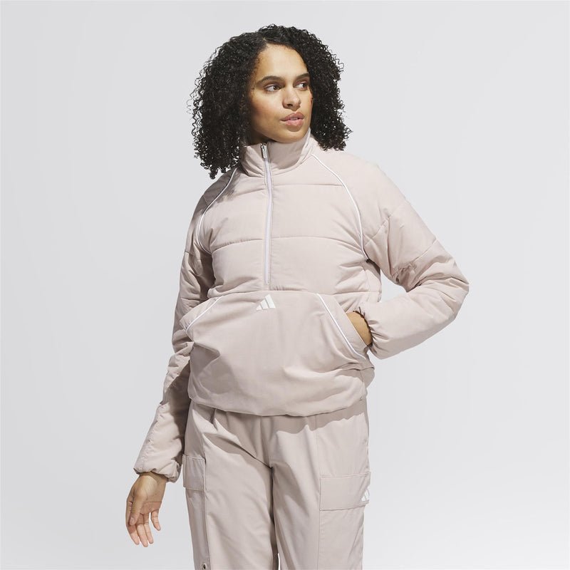 Womens Beyond The Course Twistweave Loose Quarter Zip Jacket