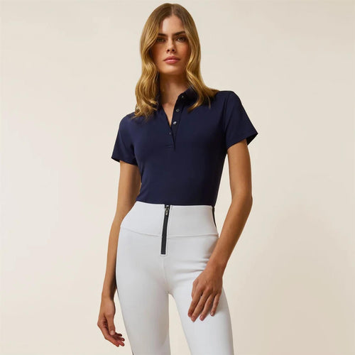 Womens Scarlett Polo Maltese Blue