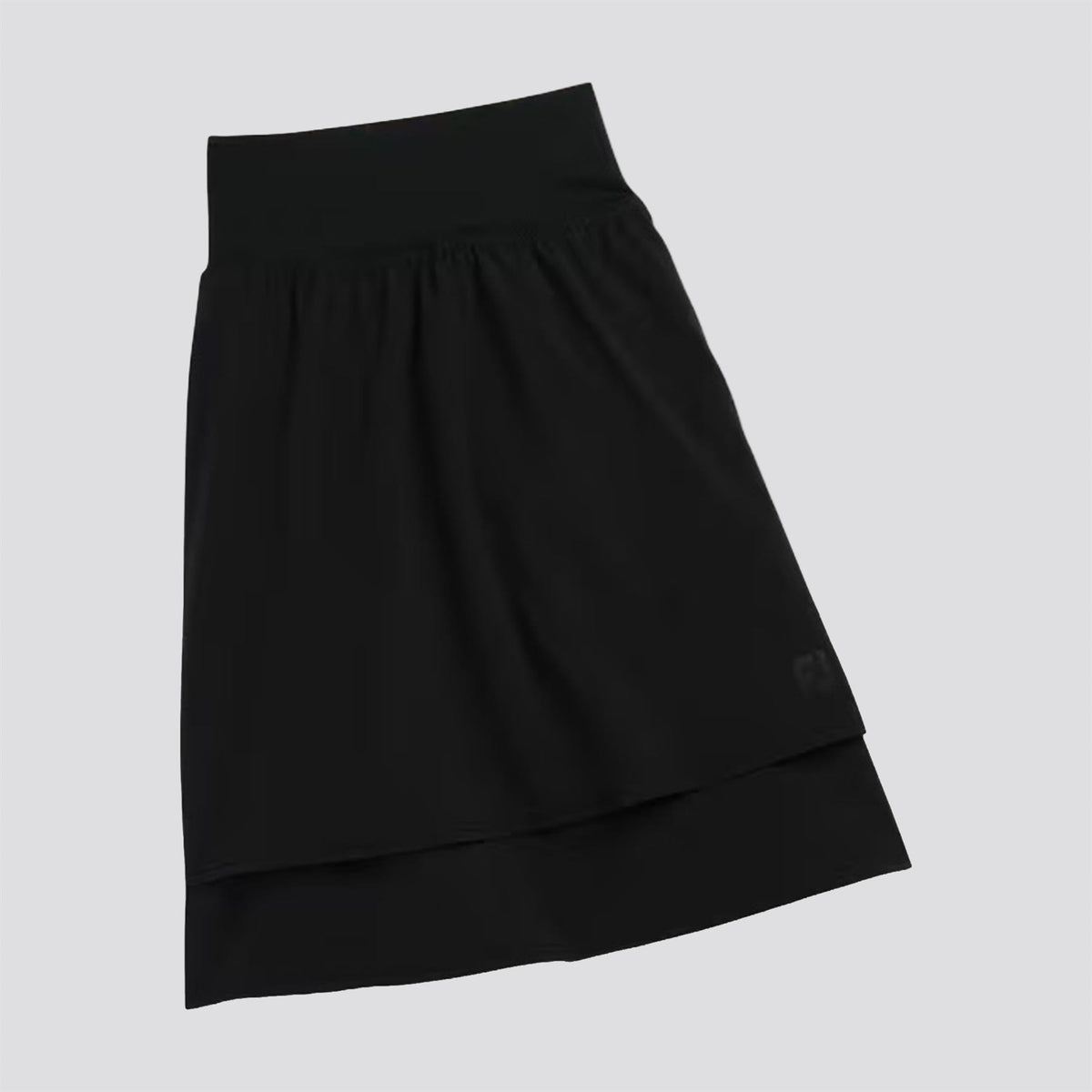 Womens Lightweight Woven Skort Black