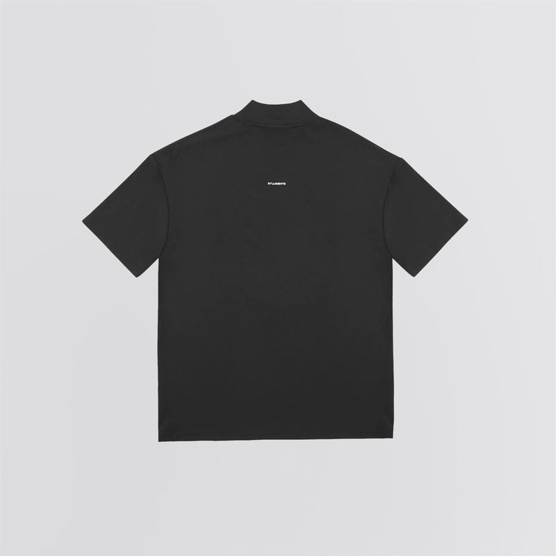 Chaperone Mock-Neck Polo Black