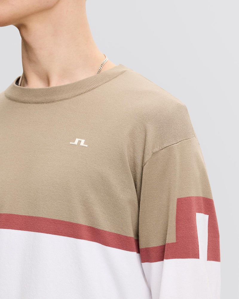 Emrik Block Knitted Sweater White