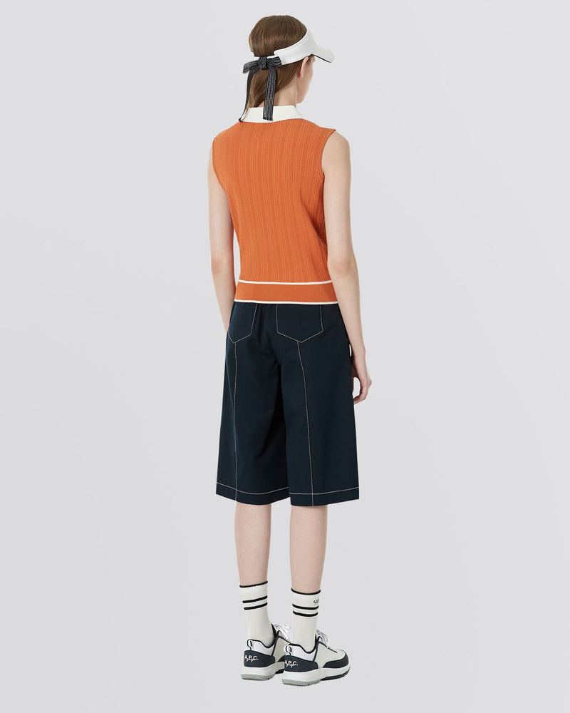 Syra Sleeveless Polo Orange