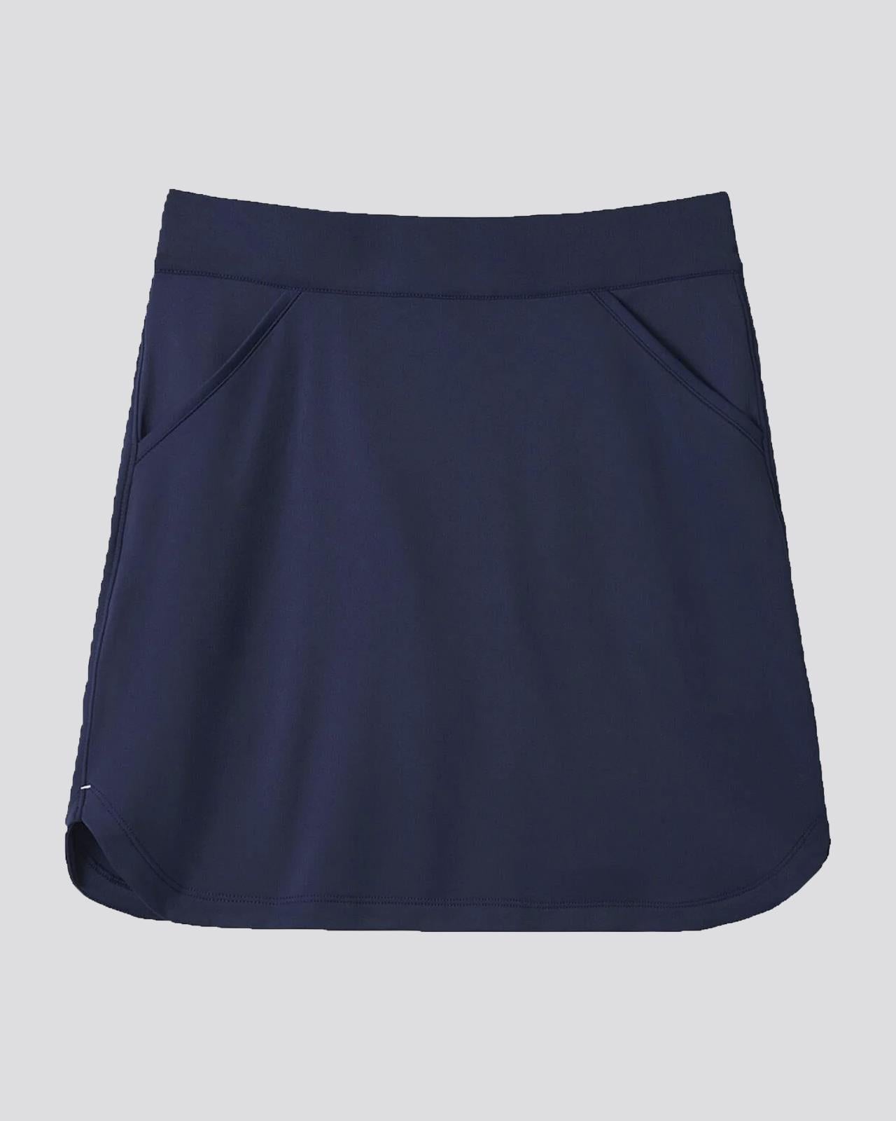 Womens Alice Petal Hem Skort Navy