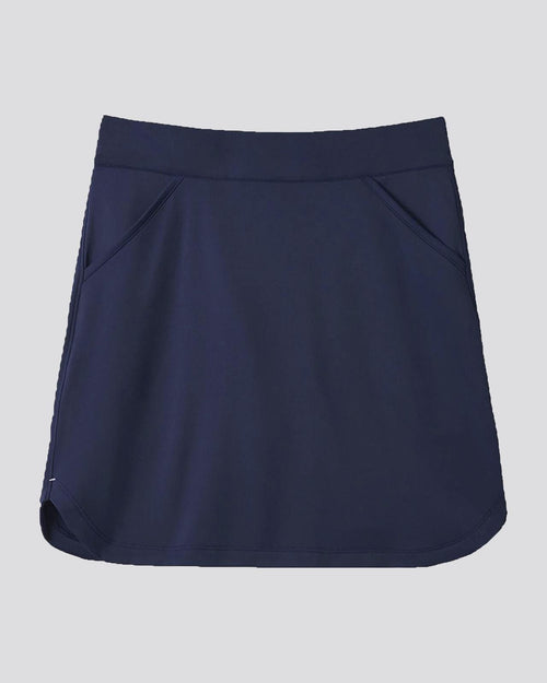 Womens Alice Petal Hem Skort Navy