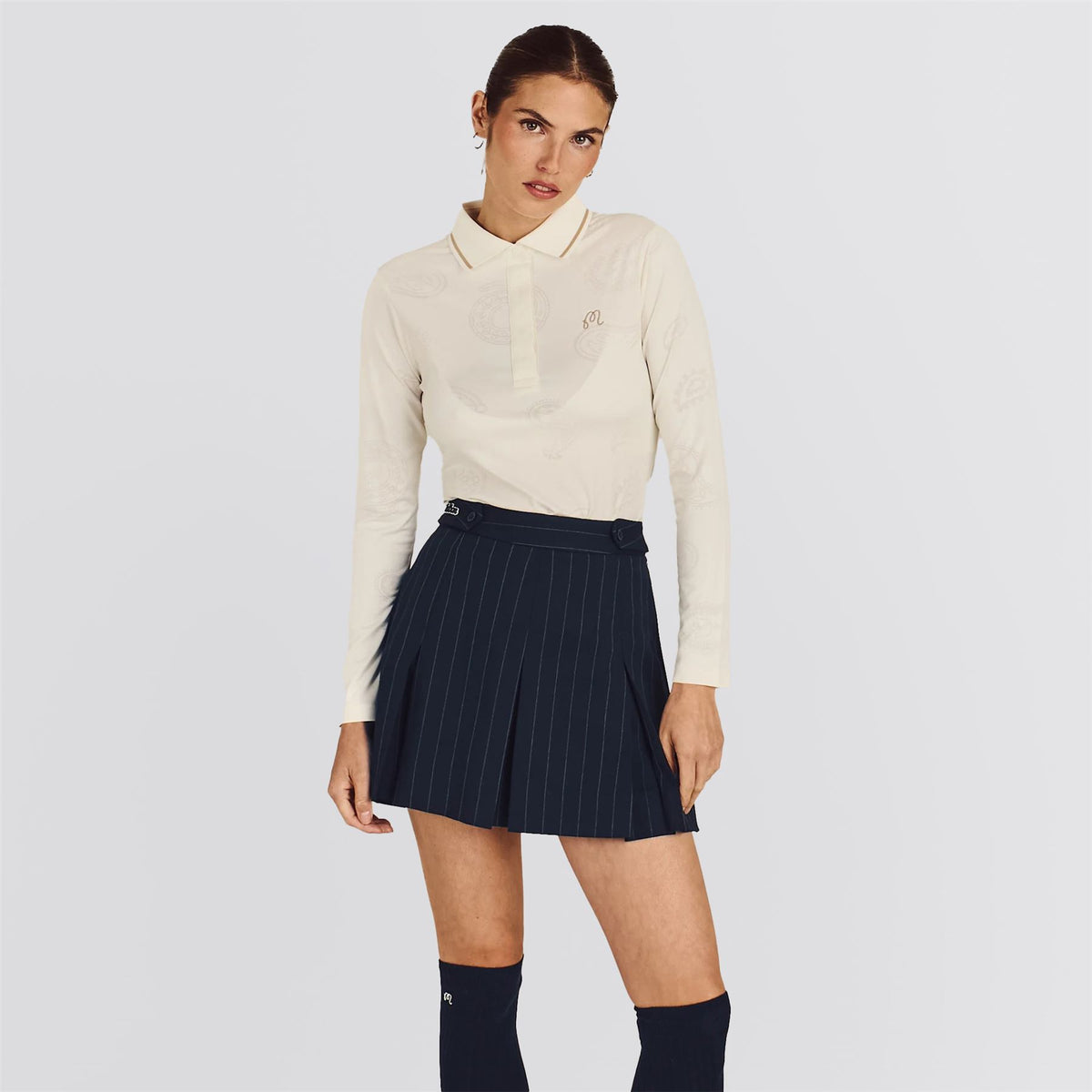 Womens Kiera Skirt Navy Stripe