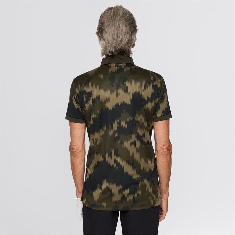 Tour Tech Print Polo Warp Forest