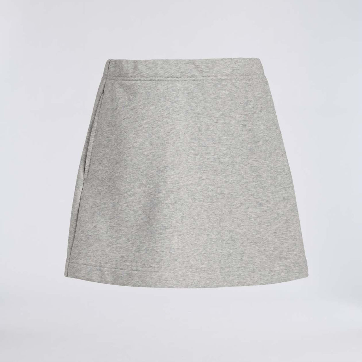 Womens French Terry A-Line Skort Grey Melange