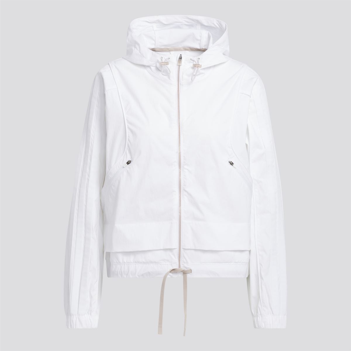 Womens Beyond The Course Full Zip Hoodie White