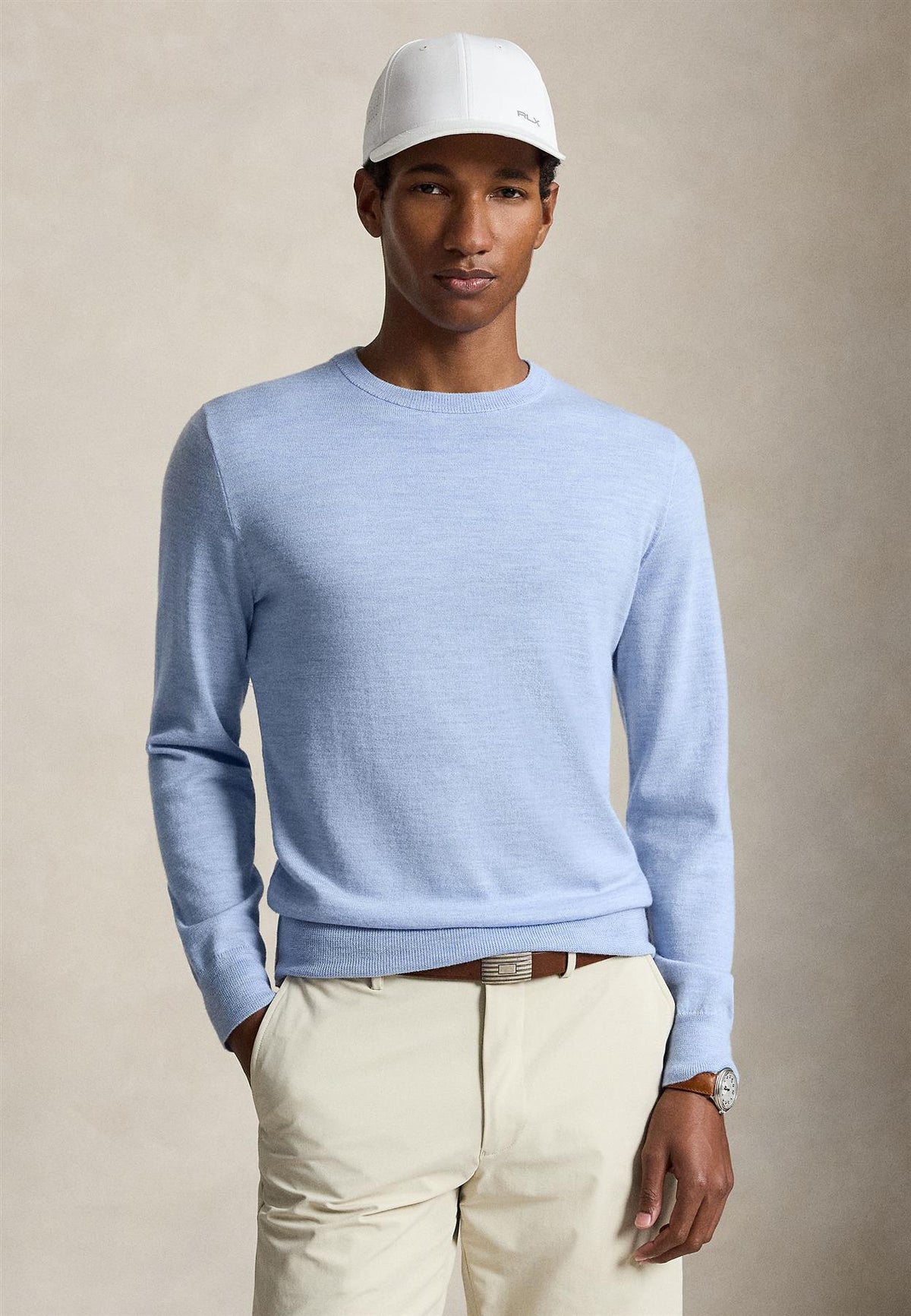 RLX Merino Wool Sweater Office Blue Heather