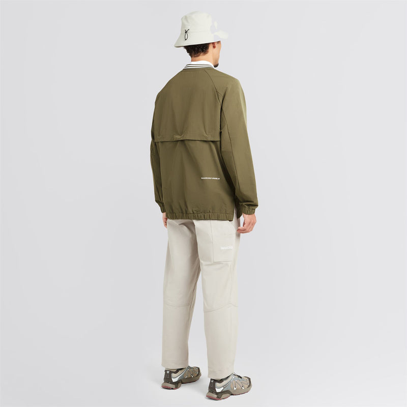 V-Neck Pullover Windbreaker Dark Olive