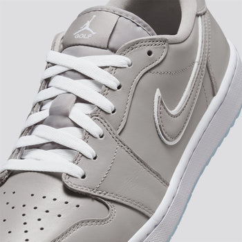 Jordan Golf Air Jordan 1 Low Spikeless Golf Shoe Medium Grey/White Jordan Golf Air Jordan 1 Low Spikeless Golf Shoe Medium Grey/White