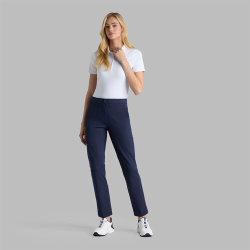 Womens Ribbed Tech Nylon Polo Snow