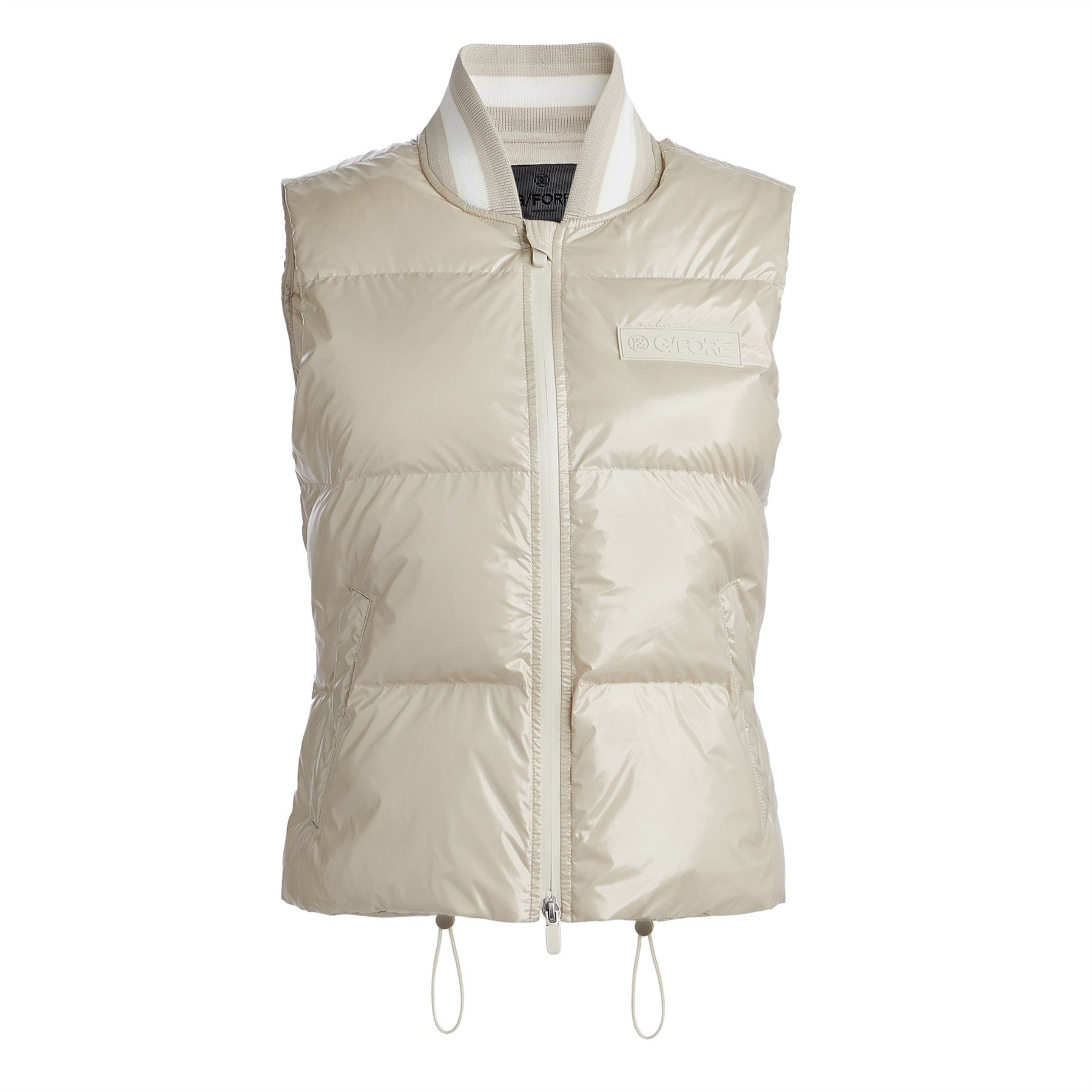 Womens Circle G'S Coated Nylon Quilted Puffer Vest Stone - AW23 –