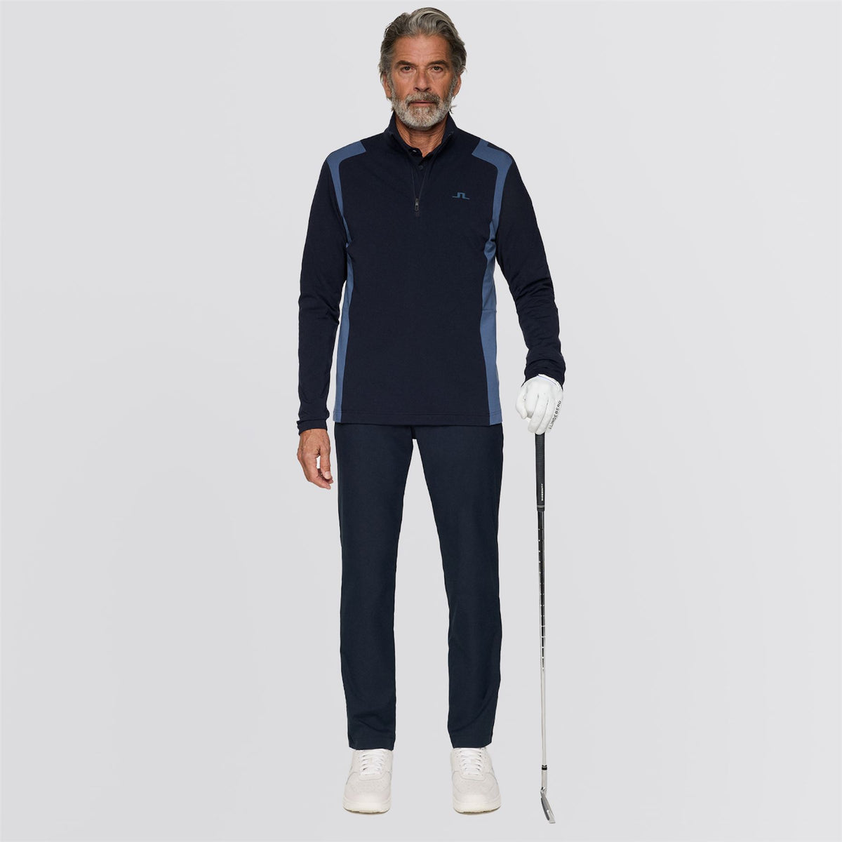 Lukas Quarter Zip Mid Layer Vintage Indigo