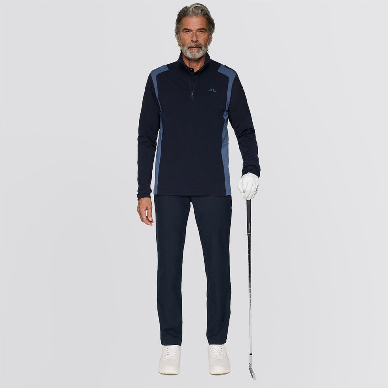 Lukas Quarter Zip Mid Layer Vintage Indigo