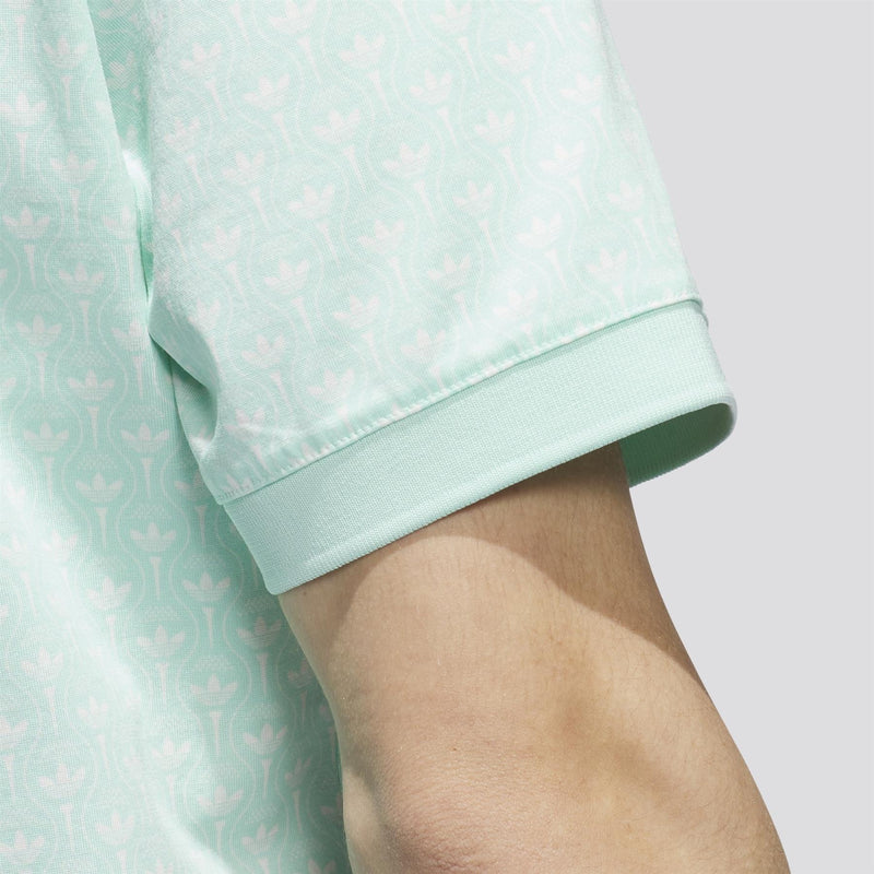 Originals All Over Trefoil Polo Clear Mint/Chalk White
