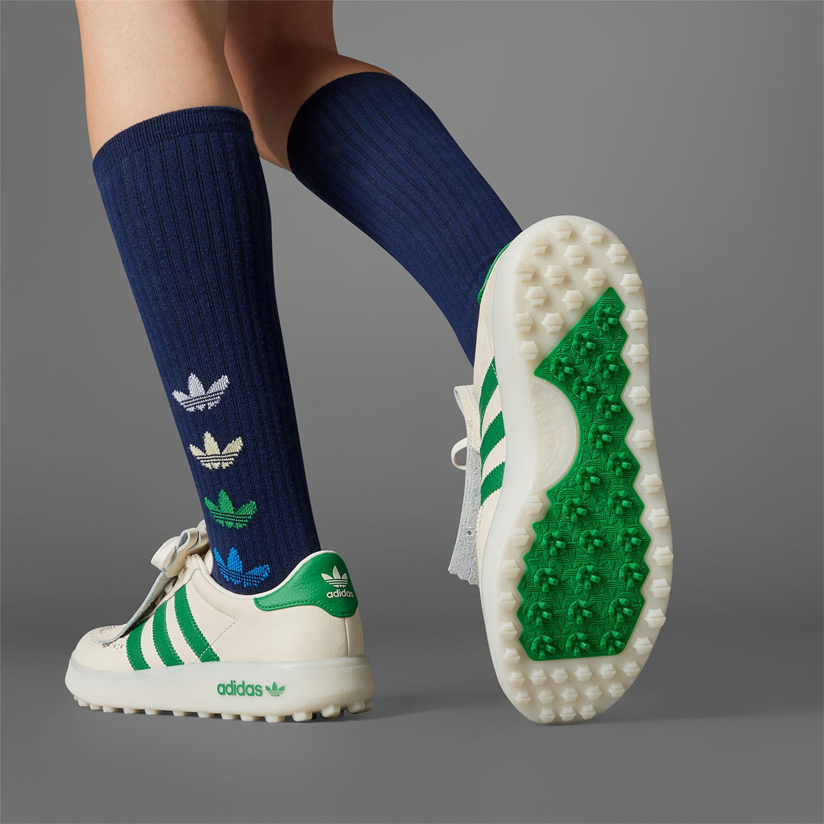 Coursecup Spikeless Golf Shoes White/Green/Yellow