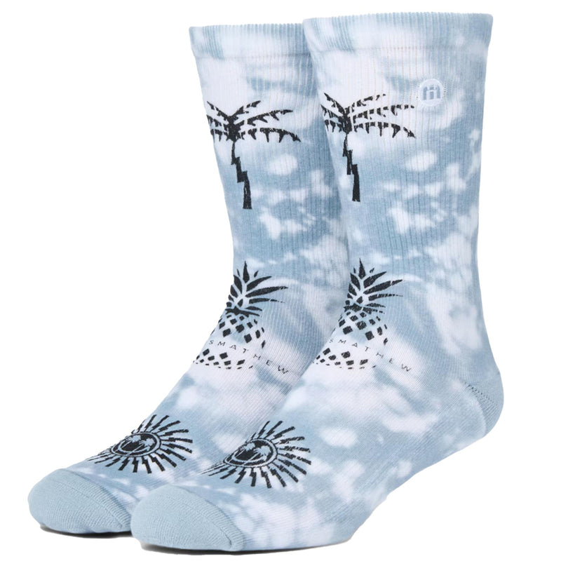 Sunlit Skies Crew Socks Dusty Blue