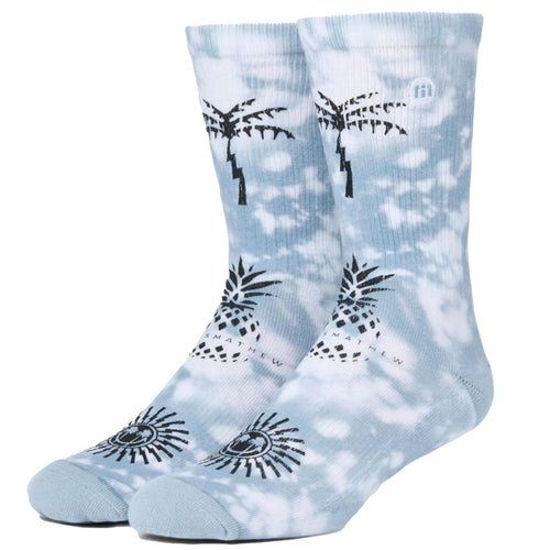 Sunlit Skies Crew Socks Dusty Blue - AW24